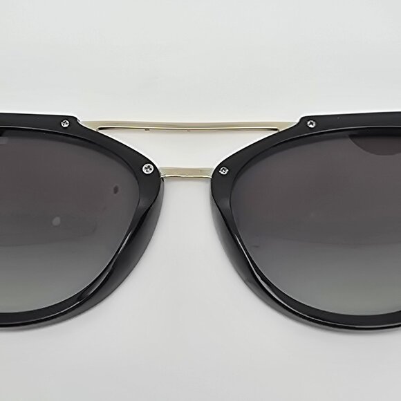 *SOLD* Michael Kors MK2107 Santa Ana Black Gold Frame Grey Lens Aviator Sunglass - Picture 8 of 16